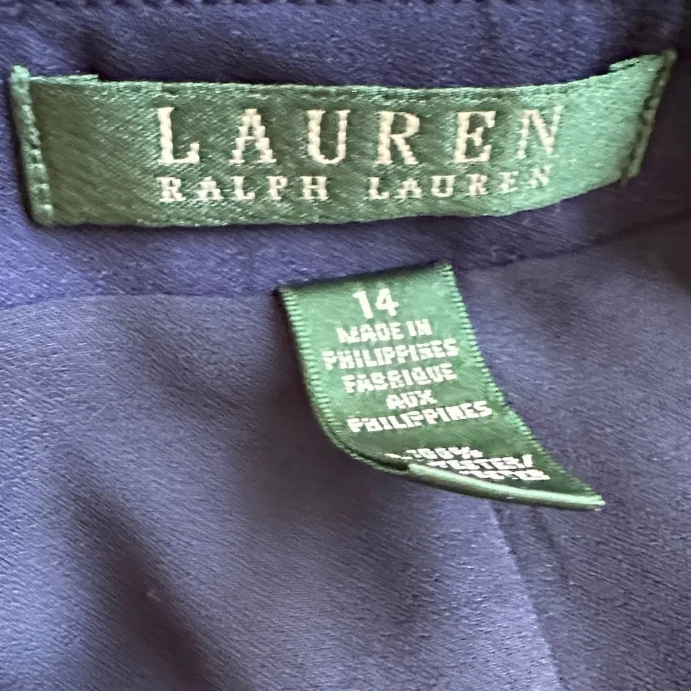 Ralph Lauren Royal Blue Pants with Gold Button Accents